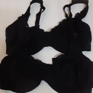 2 black le mystere Emma bra 32C lace underwire